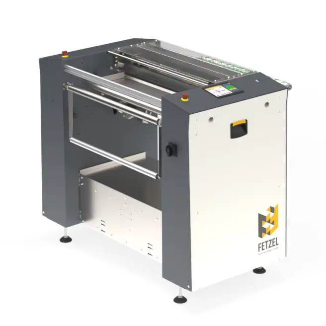 Schlagschneidemaschine mit Arbeitsbreite 700mm, Grundausführung für den Einsatz nach einer vorgelagerten Maschine wie z.B. einem Laminator